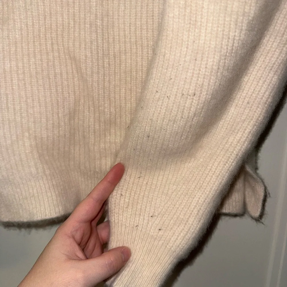 J. Crew Cream V-Neck Sweater - Picture 3 of 6